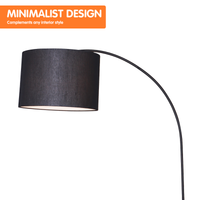 Thumbnail for Sarantino Metal Arc Arm Floor Lamp Shade Black