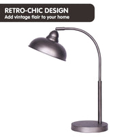 Thumbnail for Sarantino Table Lamp Industrial Chic Adjustable Angle - Dark Grey