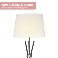 Thumbnail for Sarantino Tripod Floor Lamp in Metal and Antique Brass