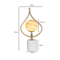 Thumbnail for Sarantino Sculptural Orange Glass Table Lamp With White Marble Base