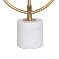 Thumbnail for Sarantino Sculptural Orange Glass Table Lamp With White Marble Base