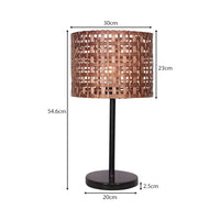 Thumbnail for Sarantino Rattan Desk Lamp With Black Marble Base