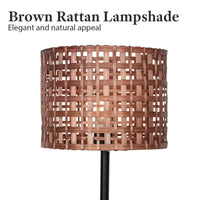 Thumbnail for Sarantino Rattan Desk Lamp With Black Marble Base