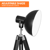 Thumbnail for Sarantino Tripod Floor Spot Lamp Reading Adjustable Height Metal Black