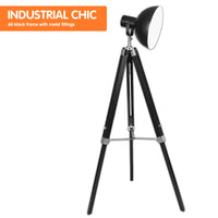 Thumbnail for Sarantino Tripod Floor Spot Lamp Reading Adjustable Height Metal Black
