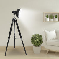 Thumbnail for Sarantino Tripod Floor Spot Lamp Reading Adjustable Height Metal Black