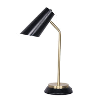 Thumbnail for Sarantino Electric Reading Light Table Lamp Brass Finish - Black