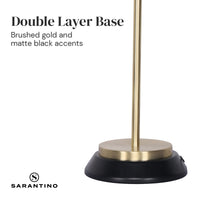 Thumbnail for Sarantino Electric Reading Light Table Lamp Brass Finish - Black