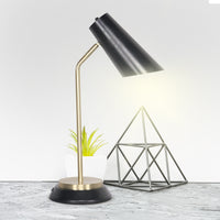 Thumbnail for Sarantino Electric Reading Light Table Lamp Brass Finish - Black