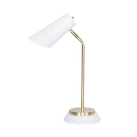 Thumbnail for Sarantino Electric Reading Light Table Lamp Brass Finish - White