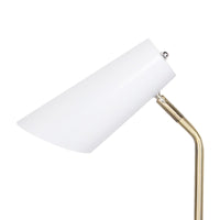 Thumbnail for Sarantino Electric Reading Light Table Lamp Brass Finish - White