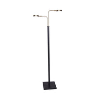Thumbnail for Sarantino LED Metal Floor Lamp with 2 Lights in Brushed Gold and Black Finish