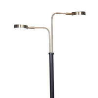 Thumbnail for Sarantino LED Metal Floor Lamp with 2 Lights in Brushed Gold and Black Finish