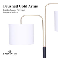 Thumbnail for Sarantino Black/Brass Finish Reading Light  Electric Table Lamp