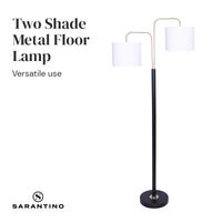 Thumbnail for Sarantino Black/Brass Finish Reading Light  Electric Table Lamp