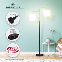 Thumbnail for Sarantino Black/Brass Finish Reading Light  Electric Table Lamp