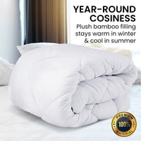 Thumbnail for Laura Hill 500GSM Microfibre Bamboo Quilt Comforter Doona - King