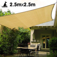 Thumbnail for Wallaroo Square Shade Sail 2.5 x 2.5m - Sand