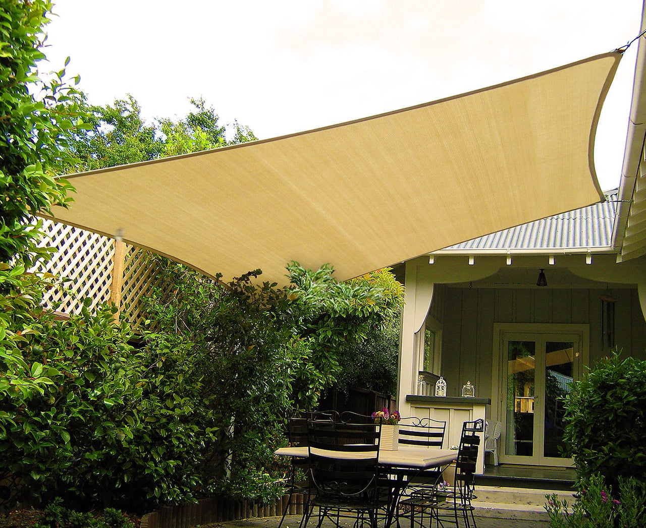 Wallaroo Square Shade Sail 3.6m x 3.6m - Sand