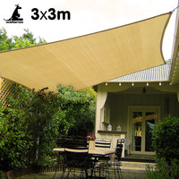 Thumbnail for Wallaroo Square Shade Sail: 3m x 3m - Sand