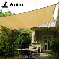 Thumbnail for Wallaroo Square Shade Sail 6m x 6m - Sand