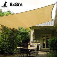 Thumbnail for Wallaroo Rectangular Shade Sail 8m x 8m - Sand