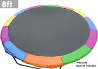 Thumbnail for Kahuna 8ft Trampoline Replacement Pad Round - Rainbow