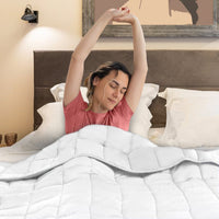 Thumbnail for Laura Hill Weighted Blanket Heavy Quilt Doona 5Kg - White
