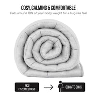 Thumbnail for Laura Hill Weighted Blanket Heavy Quilt Doona 7Kg - White