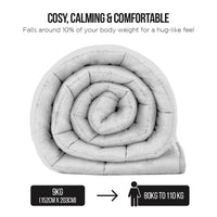 Thumbnail for Laura Hill Weighted Blanket Heavy Quilt Doona Queen 9Kg -White