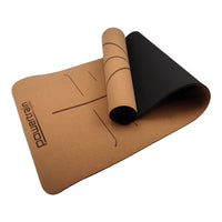 Thumbnail for Powertrain Cork Yoga Mat with Carry Straps Home Gym Pilates - Body Line