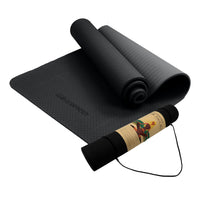 Thumbnail for Powertrain Eco-friendly Dual Layer 6mm Yoga Mat | Midnight | Non-slip Surface And Carry Strap For Ultimate Comfort And Portability