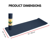 Thumbnail for Powertrain Eco-friendly Dual Layer 6mm Yoga Mat | Navy | Non-slip Surface And Carry Strap For Ultimate Comfort And Portability