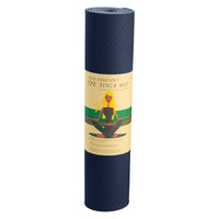 Thumbnail for Powertrain Eco-friendly Dual Layer 6mm Yoga Mat | Navy | Non-slip Surface And Carry Strap For Ultimate Comfort And Portability