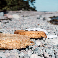 Thumbnail for Jute Hand Braided natural floor-pallet cushion 60 x 60 x 20 cm