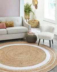 Thumbnail for Sustainable Jute Round Rug | Decorative Floor 120 cm Rug