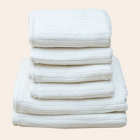 Thumbnail for White Stripe Organic Soft 6 pcs Towel Set