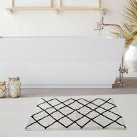 Thumbnail for Soft Cotton Bath Rug Tufted Jacquard Design