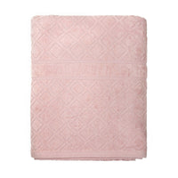 Thumbnail for Premium Velour Diamond Design Jacquard Bath Towel (Pink)