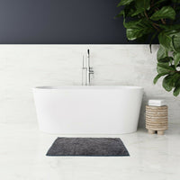 Thumbnail for Microfiber Shower & Bathroom Bath Mat Non Slip Soft Pile Design (Dark Grey)