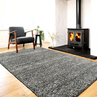 Thumbnail for Wool Pebble Charcoal Lifestyle Rug 130x 180 cm