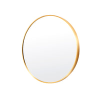 Thumbnail for Wall Mirror Round Aluminum Frame Bathroom 60cm GOLD