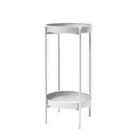Thumbnail for Plant Stand 50cm Planter Shelf Rack Display Steel 2 Tier WHITE
