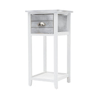Thumbnail for Bedside Table Drawer Vintage Side Table Storage Cabinet VALERIE GREY