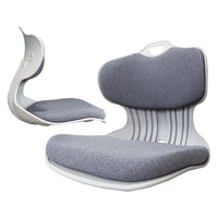 Thumbnail for 2X Slender Chair Posture Correction Seat Floor Lounge Padded Stackable GREY