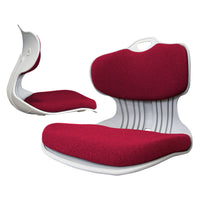 Thumbnail for 2X Slender Chair Posture Correction Seat Floor Lounge Padded Stackable RED