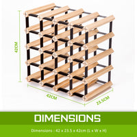 Thumbnail for Timber Wine Rack Storage Cellar Organiser 20 Bottle