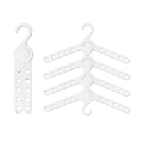 Thumbnail for 50X Plus Hanger Multiple Clothes Rack Organizer Foldable 10 Holes WHITE