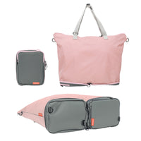 Thumbnail for Shopper Bag Tote Bag Foldable Travel Laptop Grocery Nylon KO-DUAL PINK