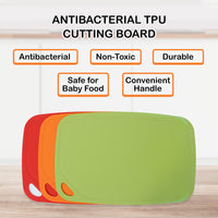 Thumbnail for TPU Chopping Board Antibacterial Cutting Board Baby Food Grade GREEN